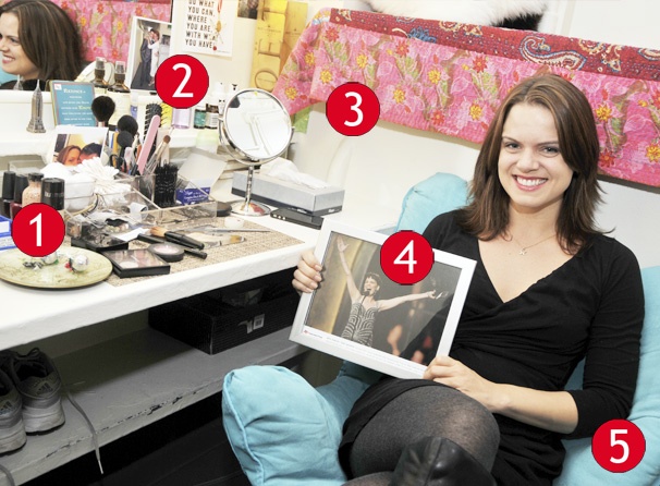 Elf’s Amy Spanger Spreads Holiday Cheer from Her Cozy Dressing Room