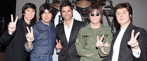 John Stamos Buddies Up with the Beatles Backstage at Rain