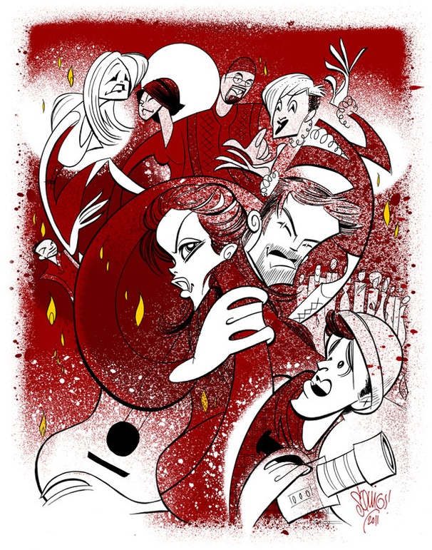 Seasons of Rent! Squigs Illustrates the Cast of the Off-Broadway Revival