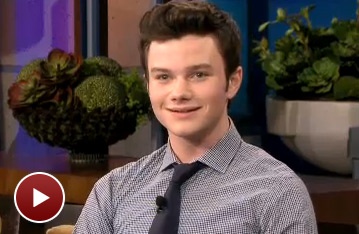 Chris Colfer Dishes on His Broadway Celeb Crush, Emmy Date and Glee Rumors With Jay Leno