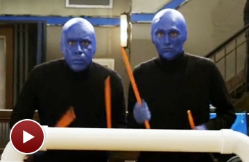 Watch Bill Hader and Andy Samberg Take on Stomp and Blue Man Group on Saturday Night Live