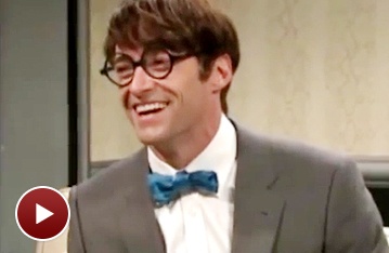 Hugh Jackman Channels Daniel Radcliffe & Ben Stiller Spoofs Mandy Patinkin in Broadway-Centric SNL Skit
