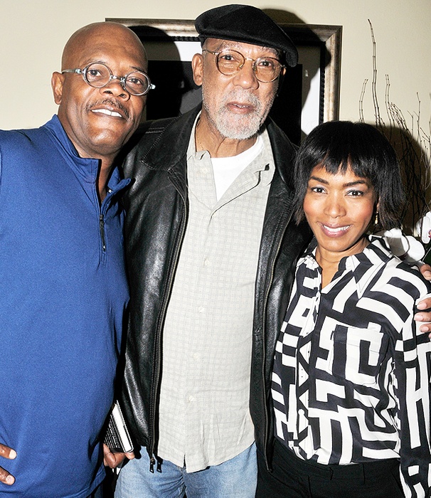Olympic Medalist and Political Activist John Carlos Salutes Samuel L. Jackson and Angela Bassett at The Mountaintop