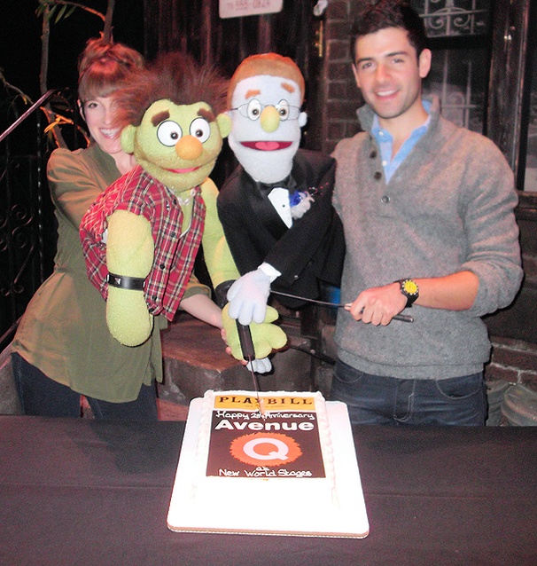 The Avenue Q Puppet Crew Celebrates Two Years at Off-Broadway's New World Stages