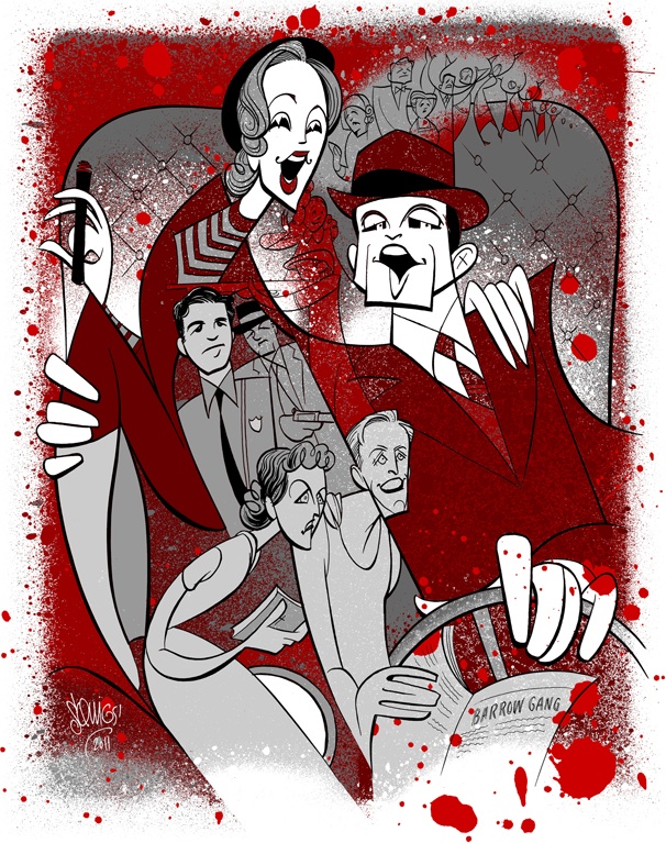 Squigs Captures Lovers-on-the-Lam Bonnie & Clyde, Starring Laura Osnes and Jeremy Jordan