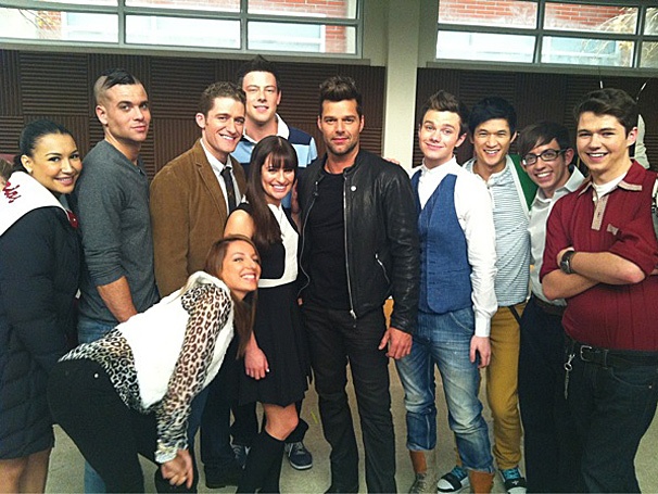Glee’s Latest Flame! A First Look at Evita's Ricky Martin with Lea Michele & Co.