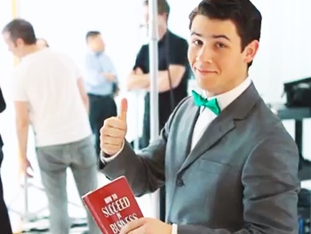 Watch Nick Jonas Don His Bow Tie for a How to Succeed Photo Shoot