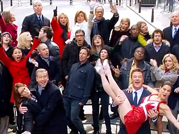 Alec Baldwin Leads 100 NBC Stars in How to Succeed Anthem 'Brotherhood of Man'