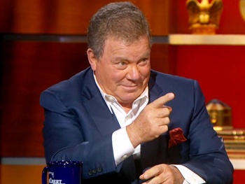 Watch Shatner’s World Star William Shatner Arm Wrestle Stephen Colbert on The Colbert Report