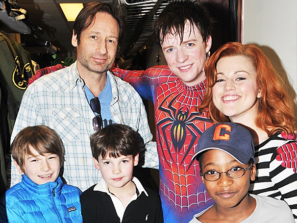 It’s a Family Affair for David Duchovny & Son at Spider-Man, Turn Off the Dark