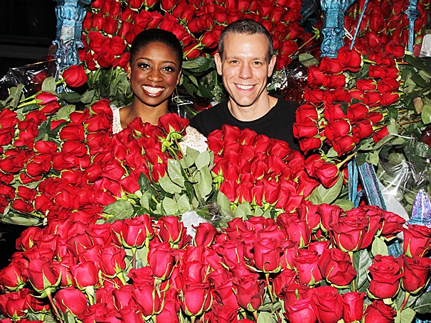 Memphis Stars Montego Glover and Adam Pascal Celebrate 1,000 Performances in a Bed of Roses