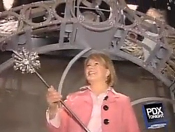Watch It: Portland Radio Host Takes a Wicked Ride in Glinda’s Bubble