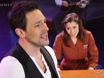 Watch Once Stars Steve Kazee and Cristin Milioti Charm David Letterman on The Late Show