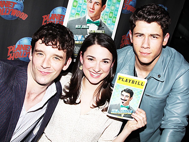 How to Succeed Stars Nick Jonas and Michael Urie Greet Fans at Planet Hollywood