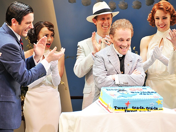 Happy Birthday, Moonface! Bernadette Peters Surprises Anything Goes Star Joel Grey on His 80th Birthday