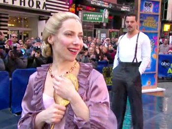 Evita Stars Ricky Martin and Elena Roger Kick Up Their Heels on Good Morning America