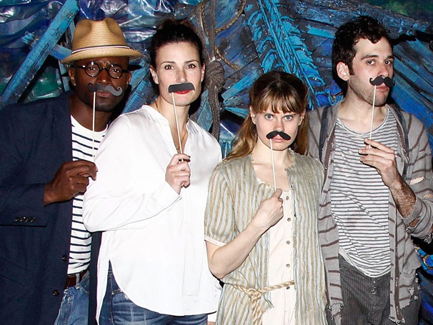 Idina Menzel, Frankie Valli, Jesse Tyler Ferguson & More Make a Splash Backstage at Peter and the Starcatcher