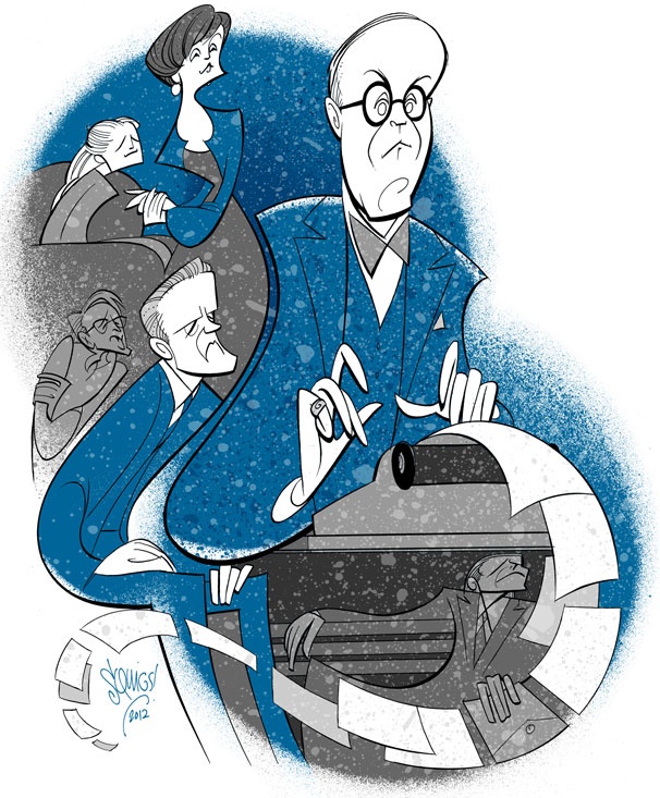 Squigs Pens a Newsworthy Portrait of John Lithgow in The Columnist