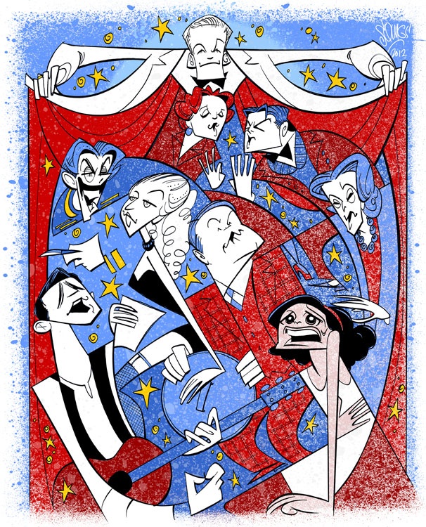 Squigs Pens a Special Portrait of Neil Patrick Harris and the 2012 Tony Award Winners