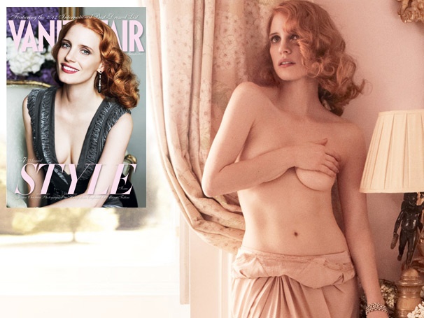 A ‘Terrified’ and Topless Jessica Chastain Chats About The Heiress in Vanity Fair