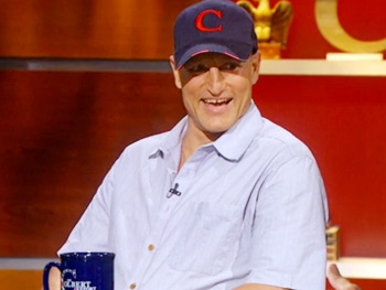 Watch Bullet for Adolf's Woody Harrelson Hang Out Topless with Stephen Colbert