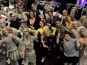 Watch The Addams Family Tour Stars Pay Comic Tribute to Broadway Hit Newsies