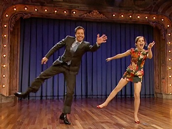 Harry Potter Star Emma Watson Teaches Jimmy Fallon Grease Dance Moves on Late Night