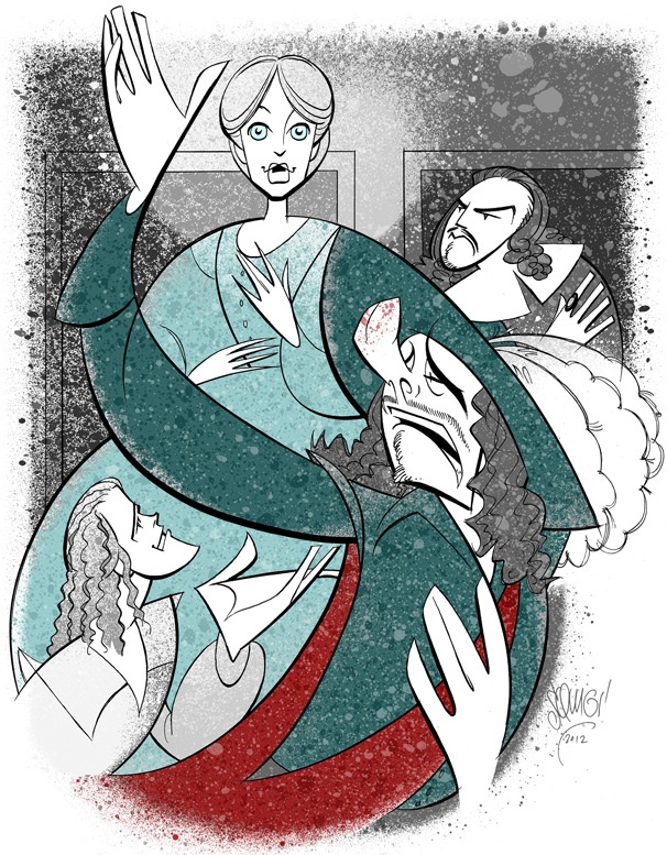 Squigs Sketches the Beauty and the Beak in Cyrano de Bergerac, Starring Douglas Hodge