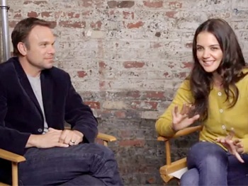 Go Behind the Scenes of Katie Holmes and Norbert Leo Butz’s Dead Accounts Photo Shoot