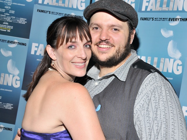 Julia Murney, Daniel Everidge and the Cast of Falling Soar on Opening Night