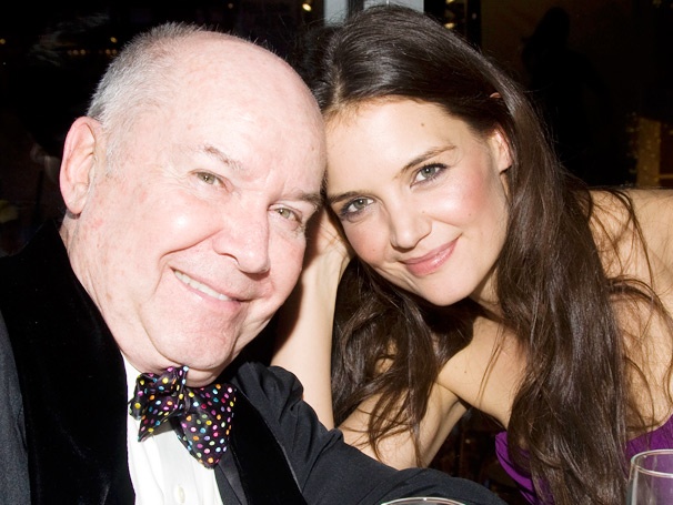 Katie Holmes Cozies Up to Dead Accounts Director Jack O’Brien for Champagne and Caroling