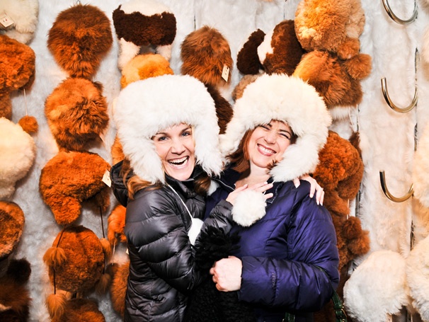 BFFs Erin Dilly and Anne L. Nathan Go Christmas Shopping in a Winter Wonderland