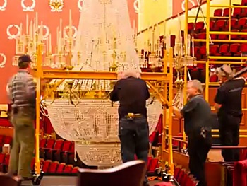 Watch Stagehands Clean the Orpheum Theatre’s Two-Ton Chandelier Back to Sparkly Perfection