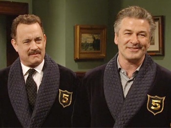 Watch Tom Hanks and Alec Baldwin Give Hosting Advice to Justin Timberlake on SNL