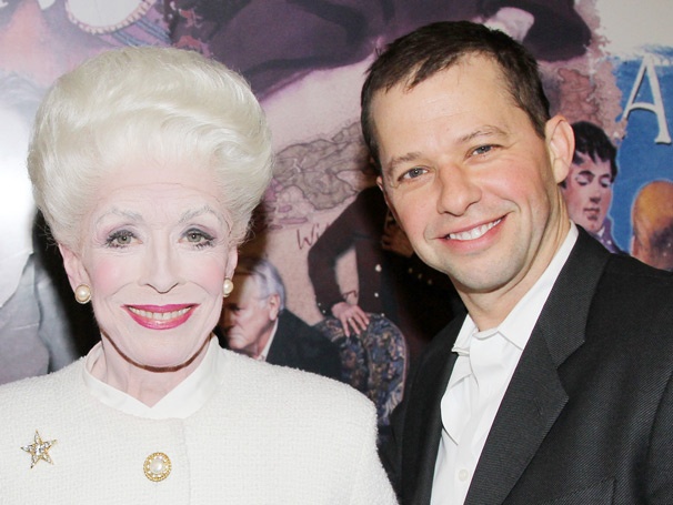 Jon Cryer Congratulates His Two and a Half Men Mom Holland Taylor Backstage at Ann