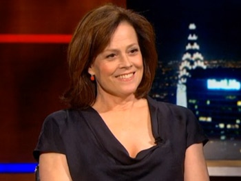 Sigourney Weaver Goes on The Colbert Report to Talk Bra Burning and 'Slumming' on Broadway