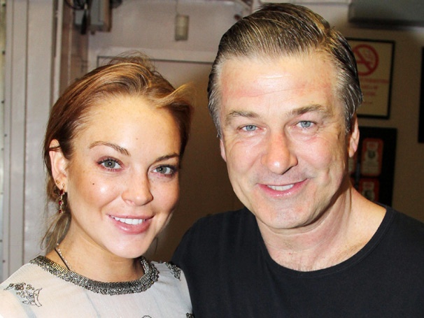 Exclusive! Lindsay Lohan Visits Alec Baldwin Backstage at Broadway’s Orphans