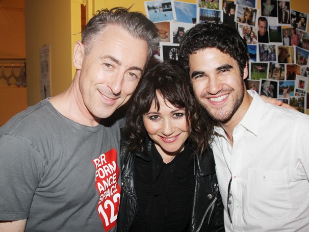 Come, You Spirits! Alan Cumming Welcomes Frances Ruffelle & Glee's Darren Criss Backstage at Macbeth