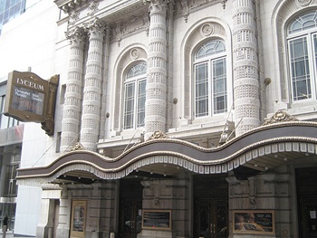The Nance Patron Takes a Tumble and Falls onto the Lyceum Theatre Marquee