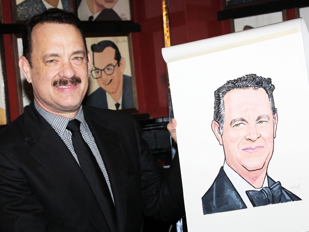 Lucky Guy Indeed! Tony Nominee Tom Hanks Joins the Portrait Wall at Sardi’s