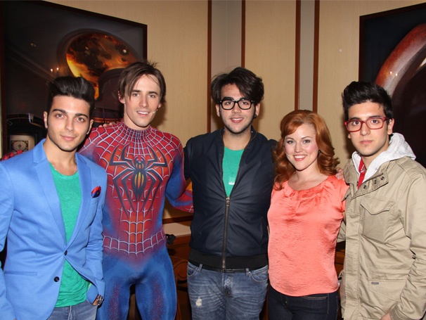 Italian Pop-Opera Group Il Volo Swings Into Spider-Man, Turn Off the Dark for a Backstage Visit