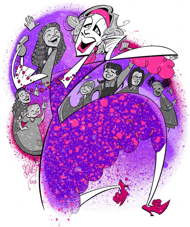 We Love You Miss Hannigan! See Squigs' Colorful Sendup of Jane Lynch and the Annie Orphans