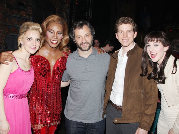 Judd Apatow, Leslie Mann & Daughters Enjoy a Kinky Afternoon on Broadway