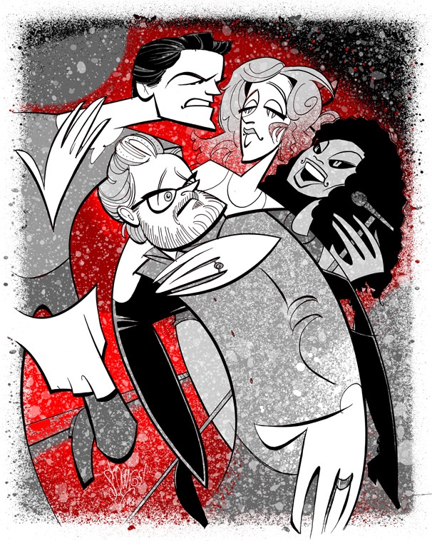 Squigs Heads to the Bar to Sketch Caissie Levy, Will Swenson & the Steamy Cast of Murder Ballad