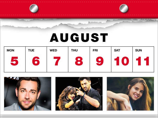 Zachary Levi Pays the Tab, Maks & Karina Tango Away & Carly Rose Sonenclar Comes Home in This Week’s Datebook