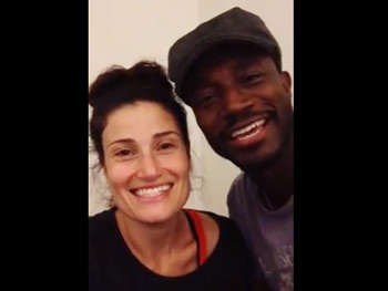 See If/Then Star Idina Menzel and Hubby Taye Diggs Sing Wicked Hit at the Airport!