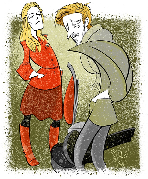 Squigs Sketches Once’s Sensational New Stars Arthur Darvill and Joanna Christie