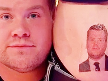 Wet Kisses & Butt Tatts! Watch One Direction's Harry Styles and Niall Horan Get Cheeky with Tony Winner James Corden
