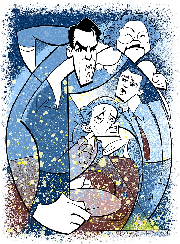 Squigs Sketches a Spellbinding Portrait of the Cast of Broadway’s The Glass Menagerie