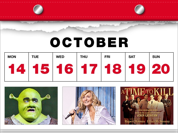 Shrek Sings Again, Mamma Mia! Marks a Milestone & A Time to Kill Bows in This Week’s Datebook